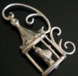 （画像用） Sterling 銀製　Lang 鳥カゴ ブローチ