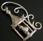 Sterling 銀製　Lang 鳥カゴ ブローチ