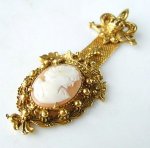 Florenza刻印　フロレンザ シェルカメオ　ブローチ