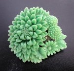 フラワー　カメオ　 セルロイド　ブローチ