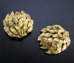 金葉ブローチ2個セット