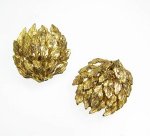 金葉ブローチ2個セット