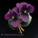 パンジー・すみれ ブローチ