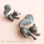 りすの親子 ブローチ