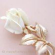 （画像用） 象牙 アイボリー ローズ ブローチ