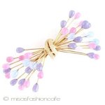 Ｃｏｒｏｃｒａｆｔ　ブローチ 　アートガラス・リボン