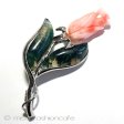 （画像用） 珊瑚のローズ　ブローチ