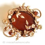 アンティーク　ブローチ パール・フローラル