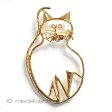 （画像用） 大きな猫ねこ　ブローチ