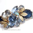（画像用） Ｊｕｌｉａｎａ　ブローチ ネイビーローズガラス
