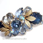 Ｊｕｌｉａｎａ　ブローチ ネイビーローズガラス