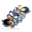 （画像用） Ｊｕｌｉａｎａ　ブローチ ネイビーローズガラス