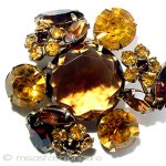 Regency　リージェンシー クリスタル花　ブローチ