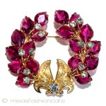 オーストリア製ブローチ クリスタルのリース