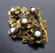 （画像用） アンティーク1900年代 ガラスの花　ブローチ