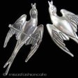 （画像用） スターリング銀製ブローチ Coro　鳥２個セット