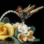 Made in FRANCE 仏製 花かご&鳥ブローチ Made in FRANCE 仏製 花かご&鳥ブローチ