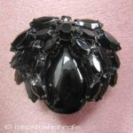 Regency刻印 ブローチ フレンチジェット・ガラス Regency刻印 ブローチ フレンチジェット・ガラス