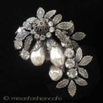 パールRS お花ブローチ