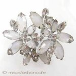 Regencyリージェンシー 花クリスタル ブローチ