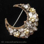 Original By Robert お花三日月 ブローチ Original By Robert お花三日月 ブローチ