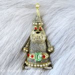 Hollycraft刻印 ブローチ パールRS サンタ Hollycraft刻印 ブローチ パールRS サンタ