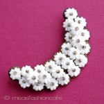 ミリアムハスケル初期 お花三日月　ブローチ