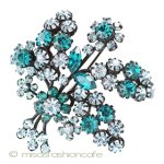 オーストリア製ブローチ クリスタルの花 ブーケ オーストリア製ブローチ クリスタルの花 ブーケ