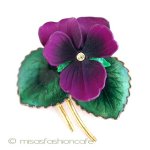 パンジー・すみれブローチ