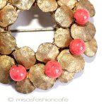 ミリアムハスケル ブローチ スミレのお花リース ミリアムハスケル ブローチ スミレのお花リース