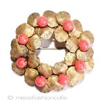 ミリアムハスケル ブローチ スミレのお花リース ミリアムハスケル ブローチ スミレのお花リース