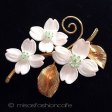 （画像用） 象牙アイボリー12Kgf ハナミズキ　ブローチ