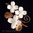 （画像用） 象牙アイボリー12Kgf ハナミズキ　ブローチ