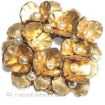 ミリアムハスケル スミレの花　ブローチ