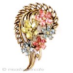 Trifari トリファリ パステルの花ブーケ Trifari トリファリ パステルの花ブーケ