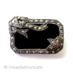 天然石と銀製のリボン アンティークジュエリー 天然石と銀製のリボン アンティークジュエリー