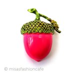 ヴィンテージジュエリー エナメル団栗どんぐり ヴィンテージジュエリー エナメル団栗どんぐり