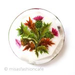 ヴィンテージジュエリー アザミの花　ブローチ