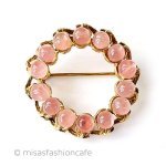 SWOBODA　スワボダ 天然石のリースブローチ