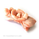 アンティークジュエリー 珊瑚コーラル 椿の花 アンティークジュエリー 珊瑚コーラル 椿の花