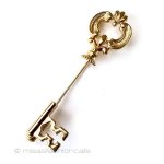 ビンテージジュエリー 鍵　キーブローチ