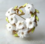 ART アート刻印　 フラワーガーデン ブローチ