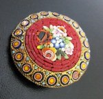 伊製 モザイク ブローチ