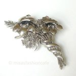 スターリングシルバー お花ブーケ　ブローチ