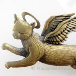 エンジェル猫ねこブローチ