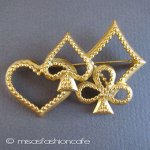 Trifari トリファリ トランプ・カード ブローチ