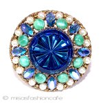 Regencyリージェンシー パール＆ガラスブローチ