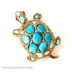 SWOBODA　スワボダ 天然石ターコイズのカメ