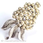 Trifari　 トリファリ パール紫陽花ブローチ