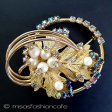 （画像用） パールＲＳ金葉ブローチ